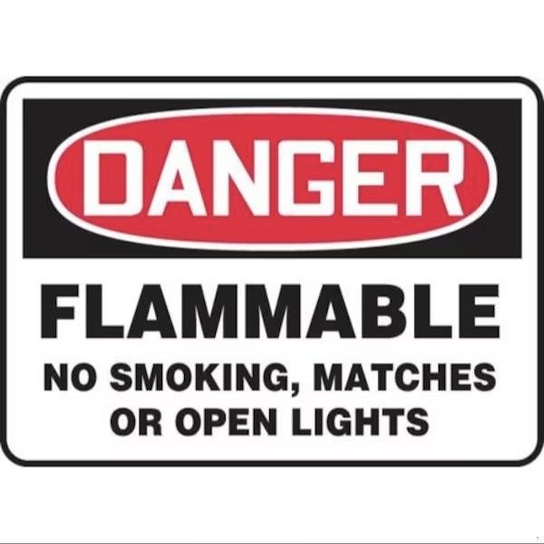 Accuform OSHA DANGER SAFETY SIGN FLAMMABLE MCHL147XT MCHL147XT - main